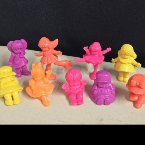Vintage 1986 Japan M.I. Figures Hard Plastic Neon Colors SUPER CUTE Freestanding - Picture 1 of 16
